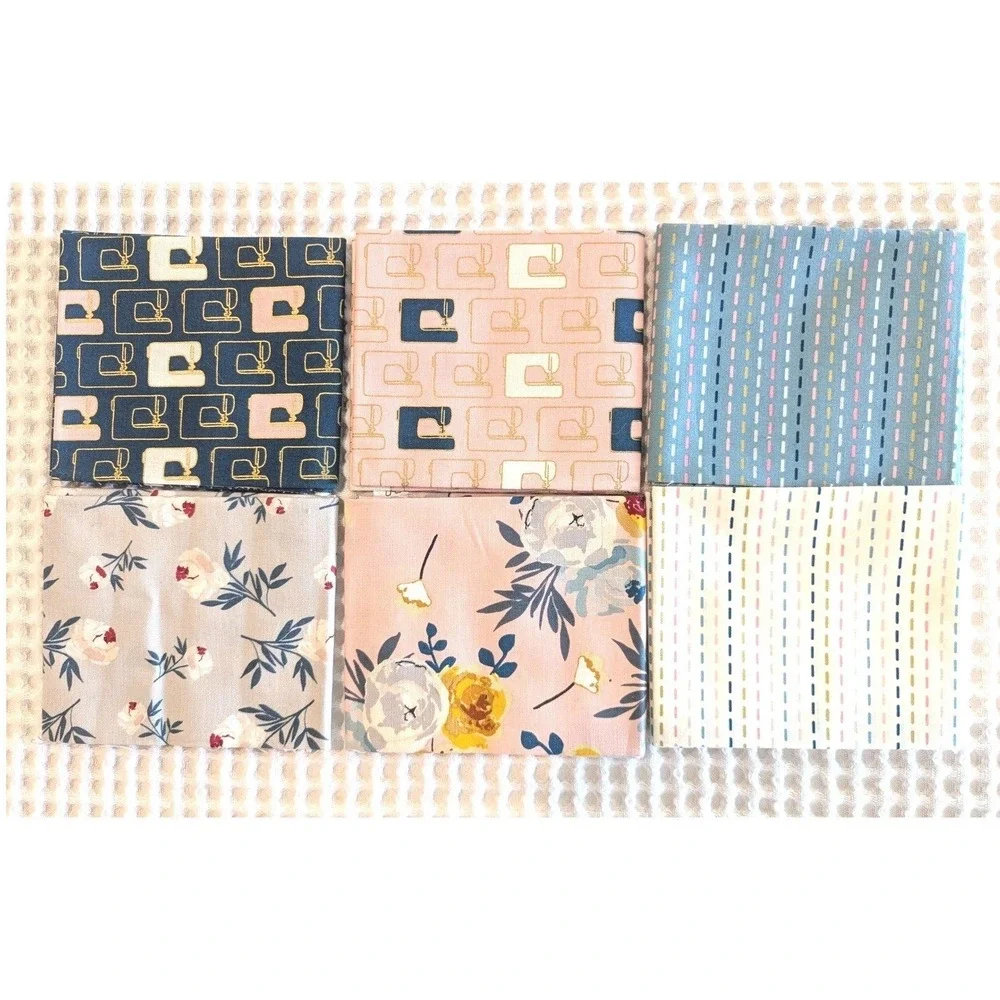 Sew Sampler Petite Blooms Fat Quarter Bundle + Bag Pattern Sherri McConnell